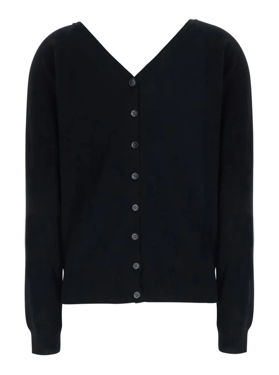 Cardigan Lisa Yang negru din casmir - Img 2
