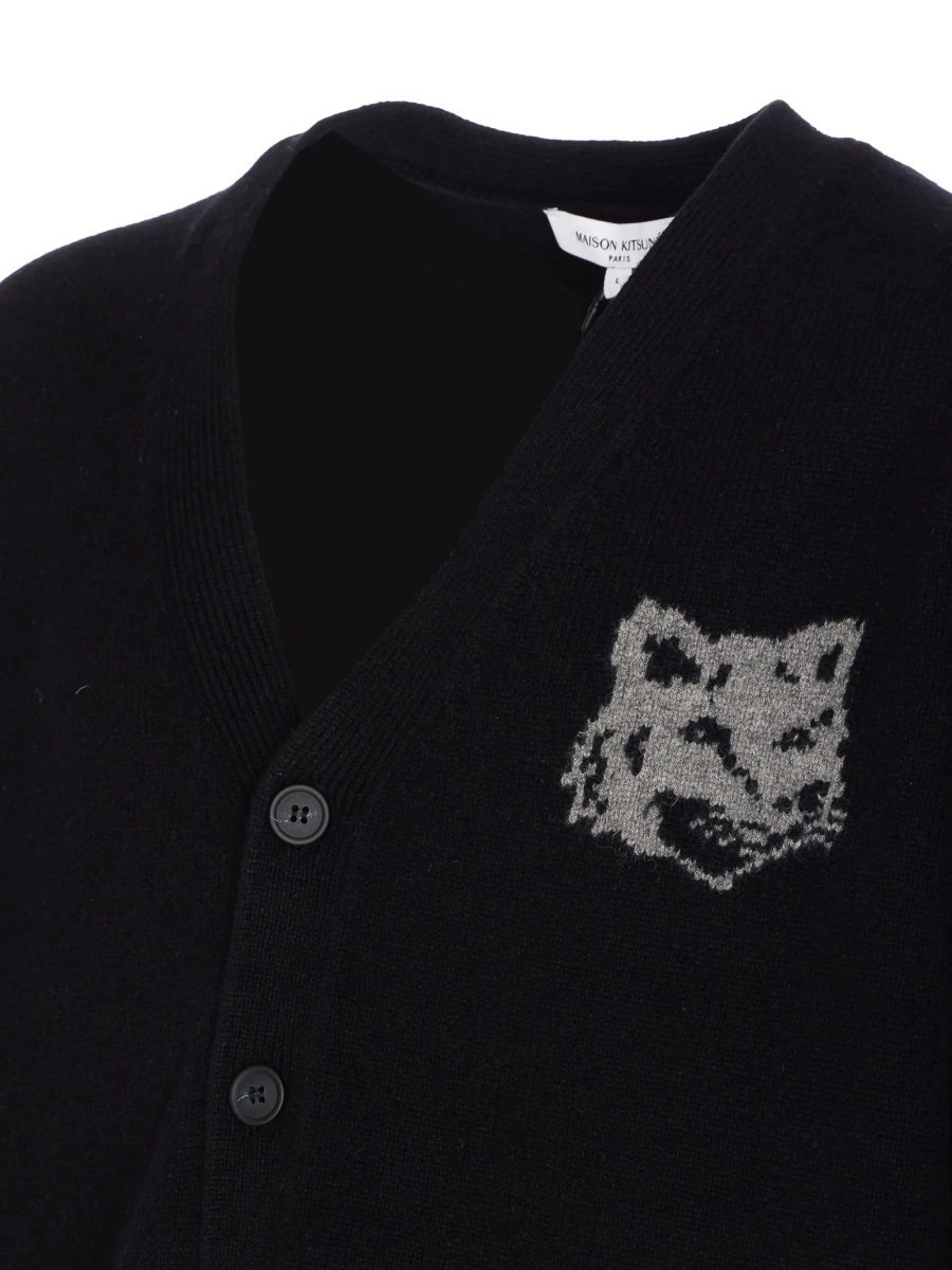 Cardigan MAISON KITSUNÉ negru - Img 3