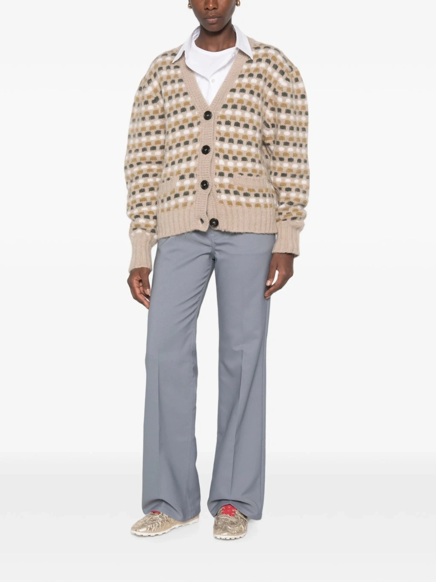 Cardigan Mazzarelli neutru din lana si casmir - Img 2