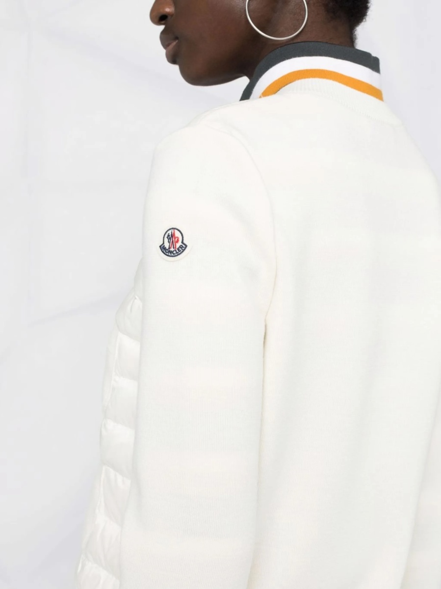 Cardigan Moncler alb din poliamida si lana - Img 3