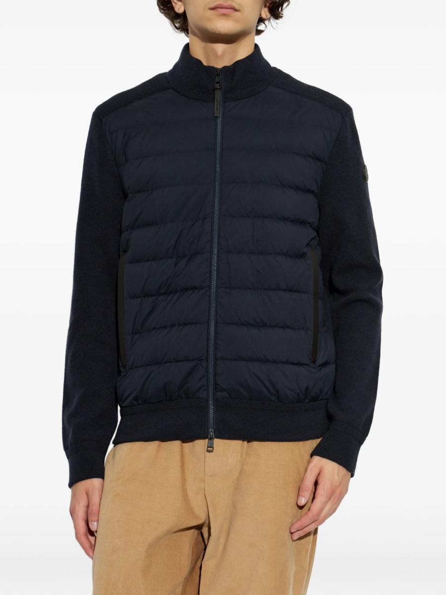 Cardigan Moncler albastru din lana si casmir - Img 3