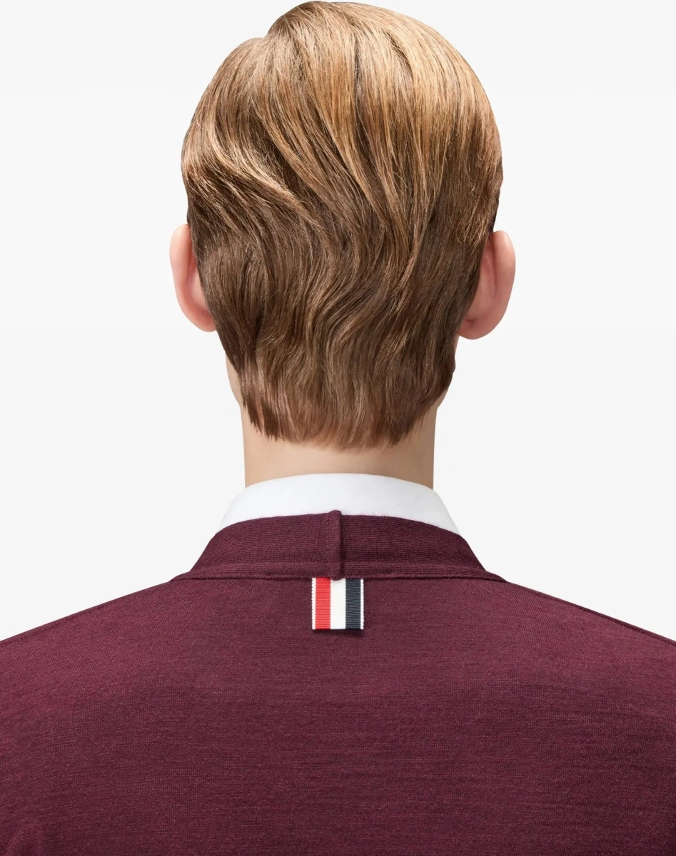 Cardigan Thom Browne mov din lana merino - Img 7