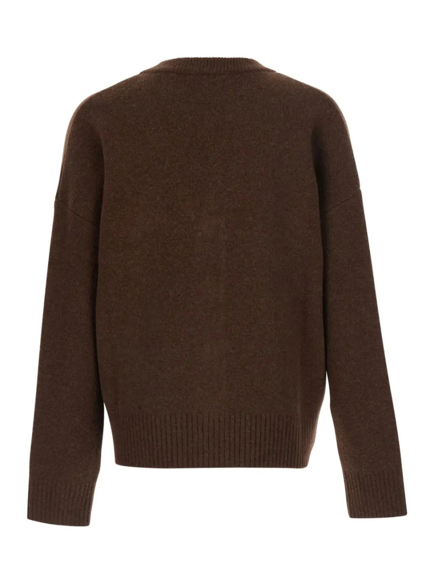 Cardigan V Neck Cardigan with AMI de Coeur in Brown for Men - Img 2