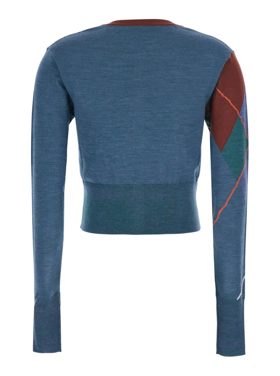 Cardigan Vivienne Westwood albastru din lana - Img 2