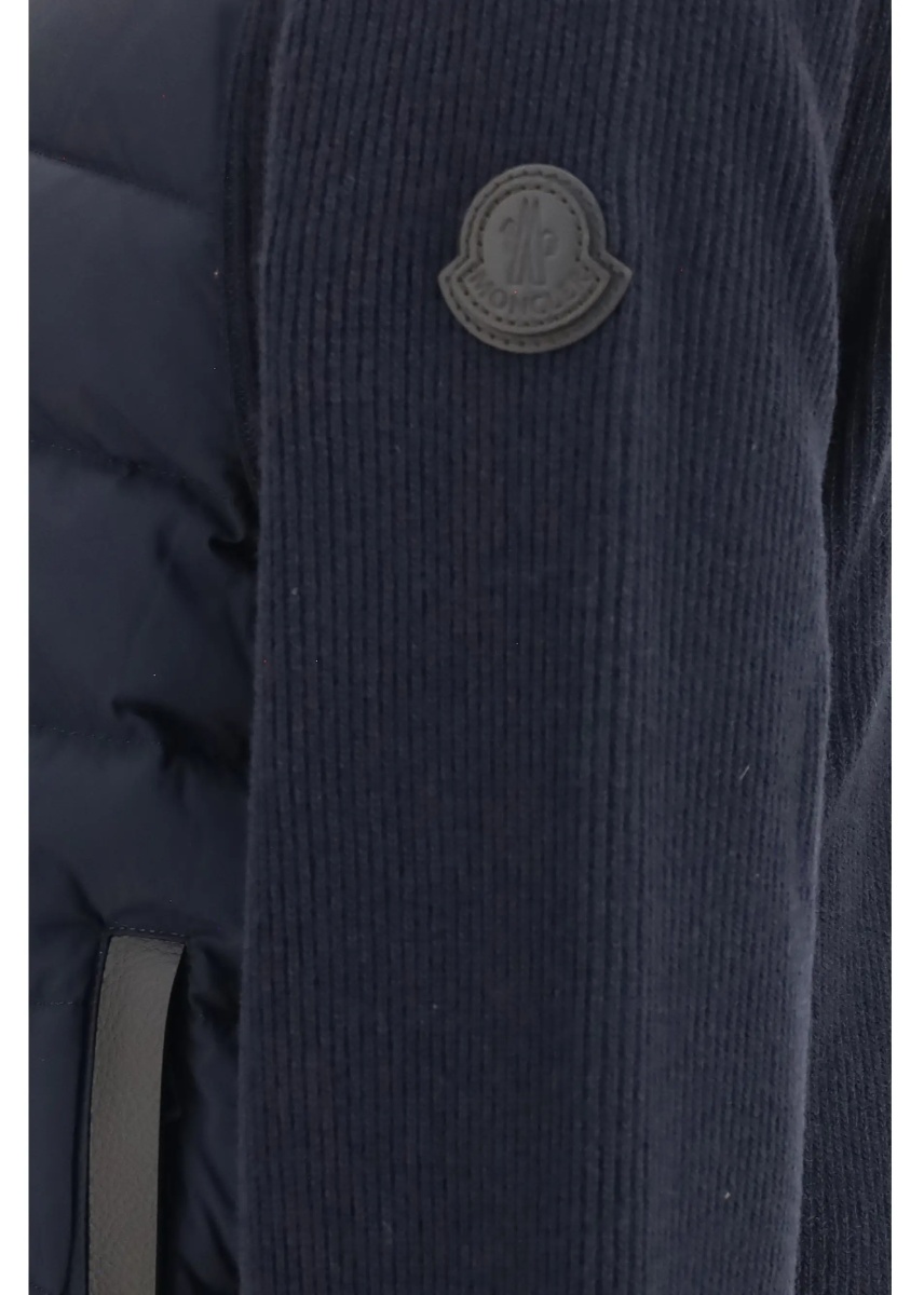 Cardigan Zip-up padded Cardigan in wool and cashmere blend - Img 3