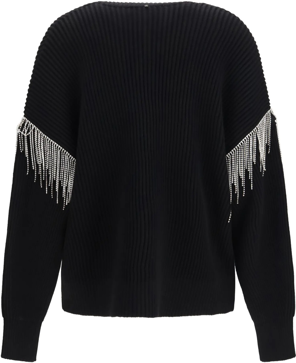 Cardigane Pagine virgin wool Cardigan with sparkling details - Img 2