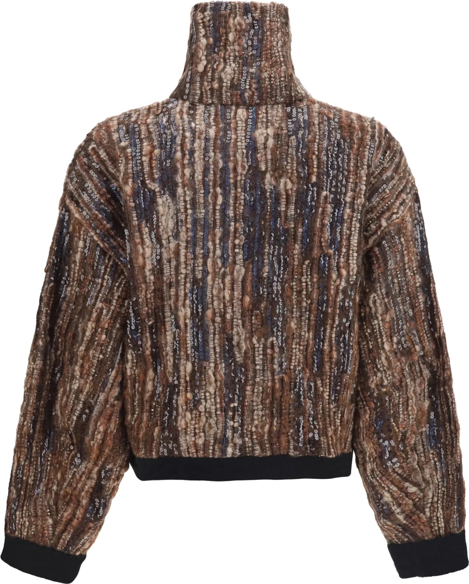 Cardigane Perforated zip Cardigan - Img 2
