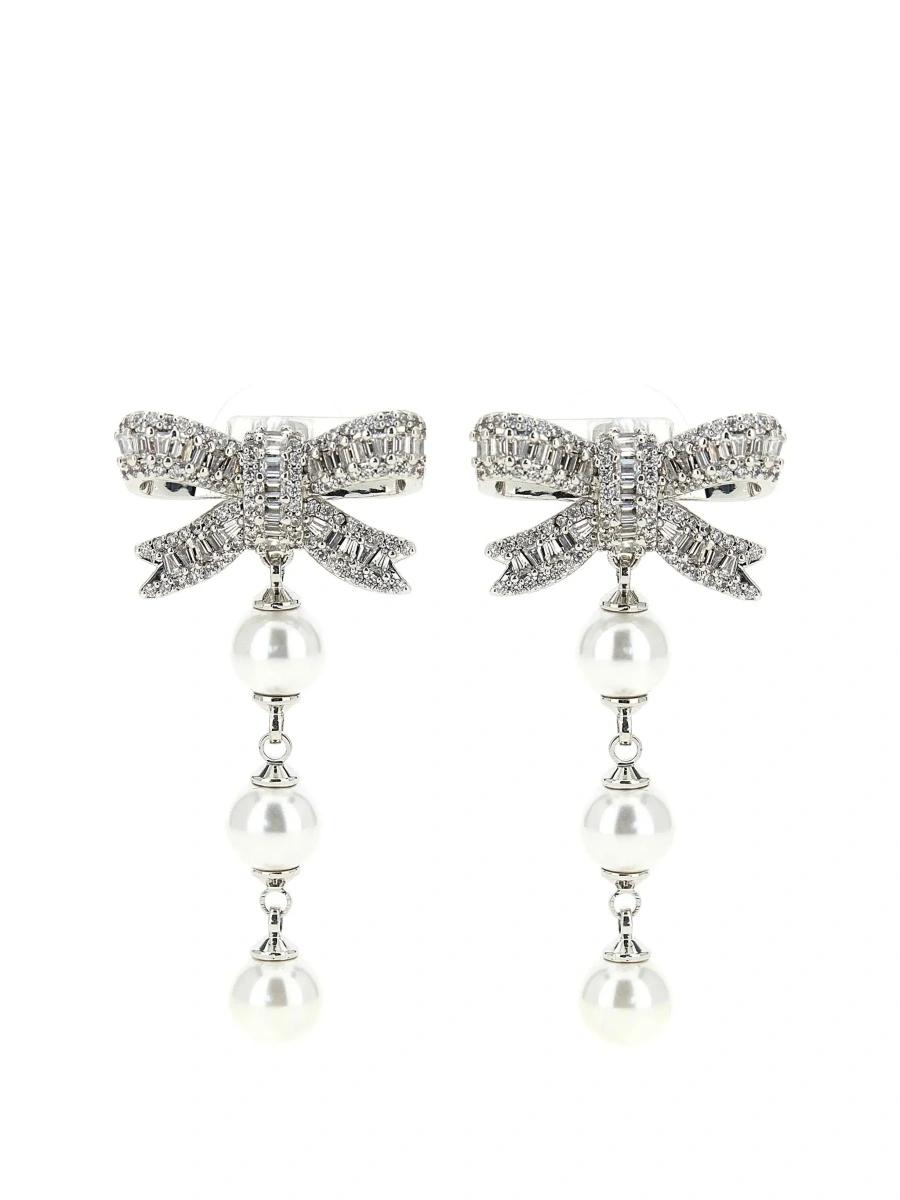 Cercei Dangling earrings with pearls and crystals - Img 5