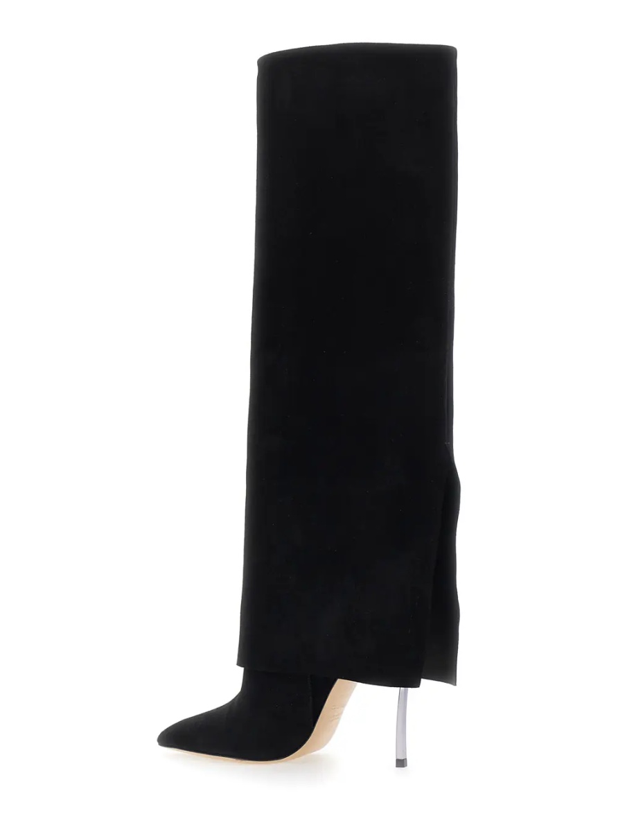 Cizme High-heeled Boot with Black Zinc Detail for Women - Img 3