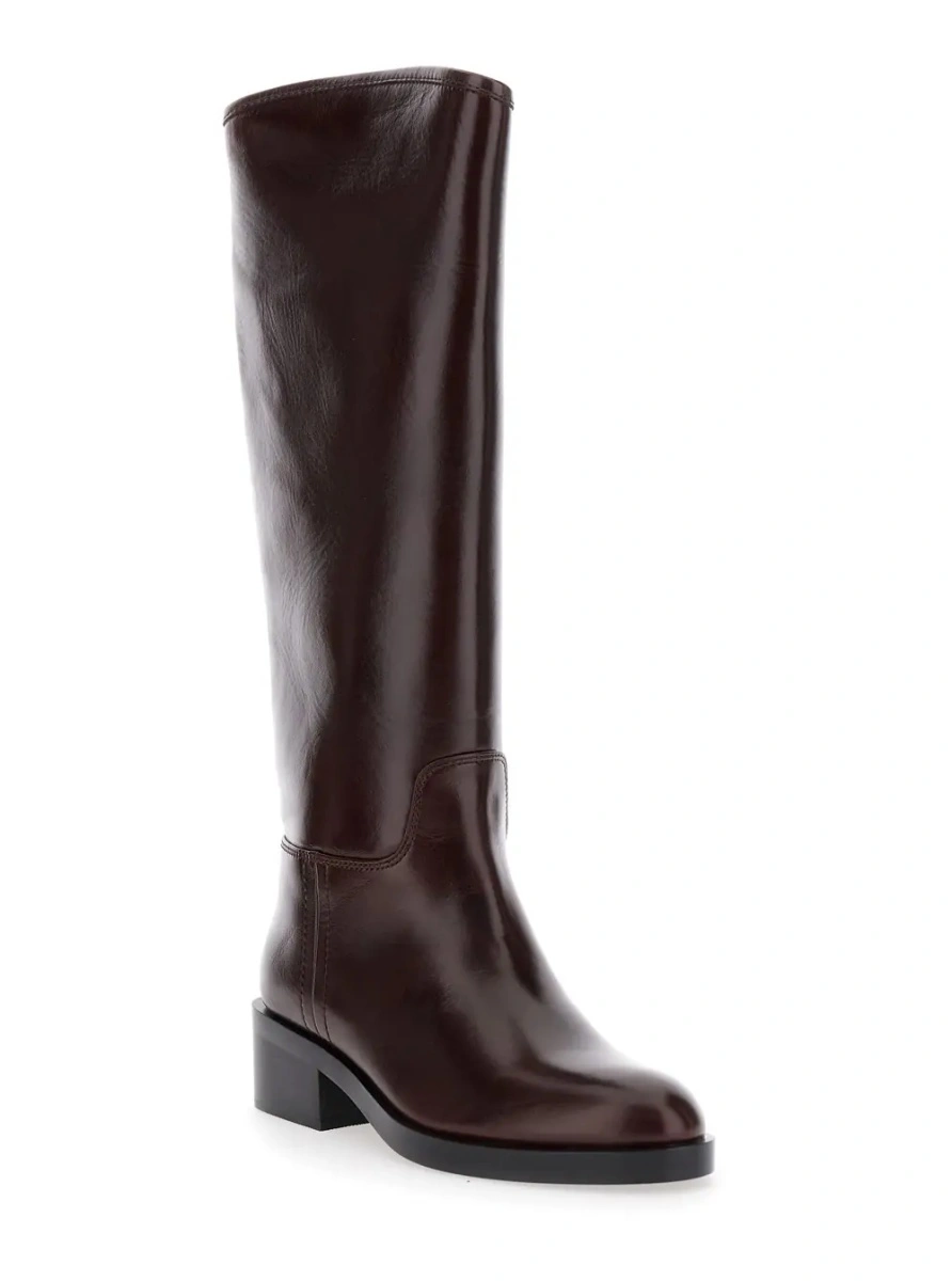 Cizme Jeffrey Campbell maro din piele - Img 2