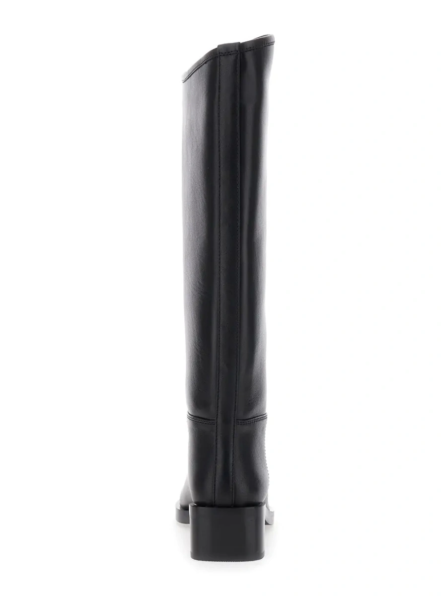 Cizme Jeffrey Campbell negre din piele cu toc masiv - Img 4