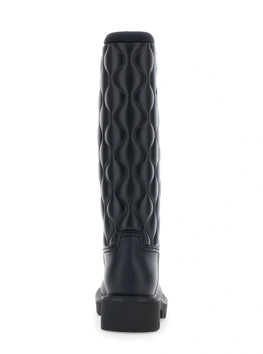 Cizme Moncler negre din plastic - Img 4