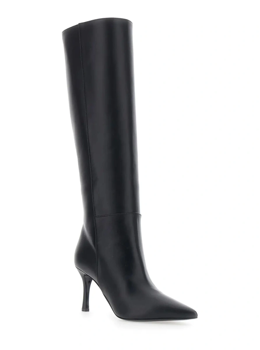 Cizme POLLINI negre din piele - Img 2