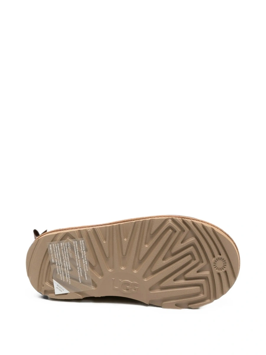 Cizme UGG Kids maro din piele intoarsa 'Ultra Mini Bailey Bow' - Img 7