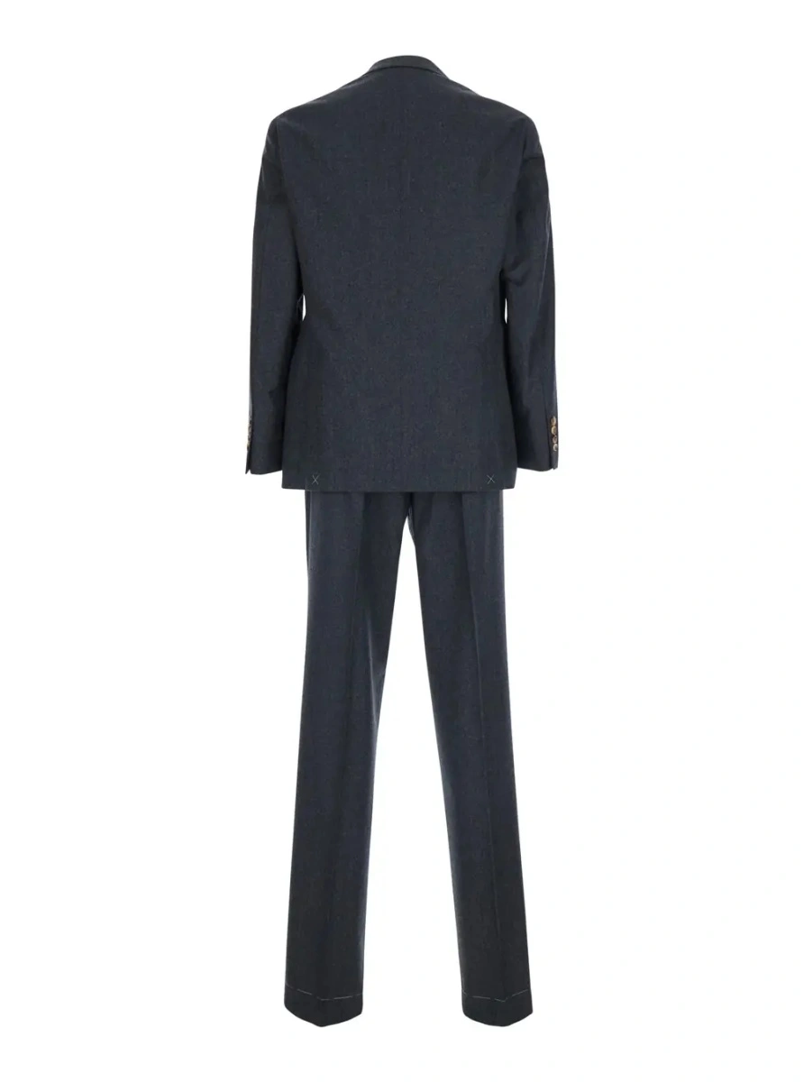 Costum Brunello Cucinelli gri din lana - Img 2
