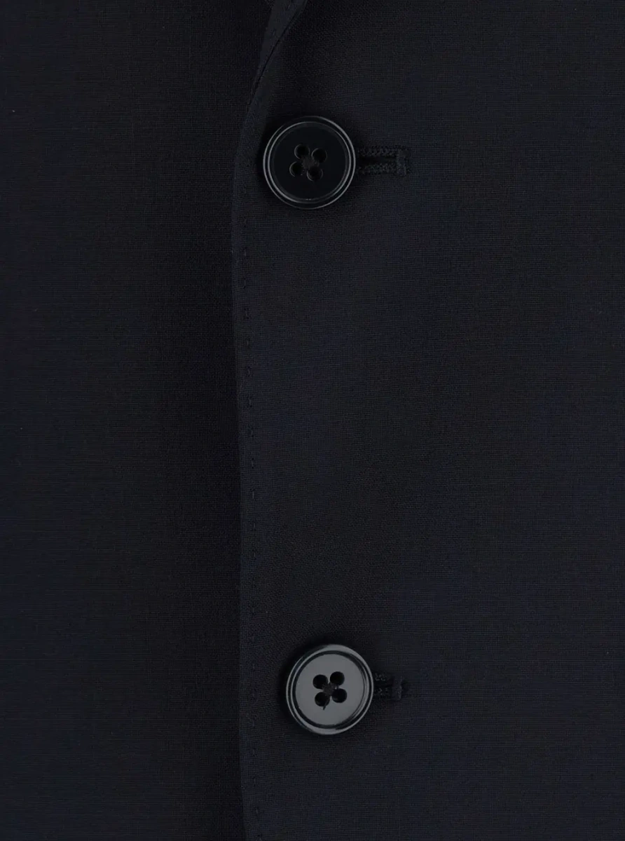 Costum Jacket monopetto slim and super slim trousers in blue Fabric for men - Img 3