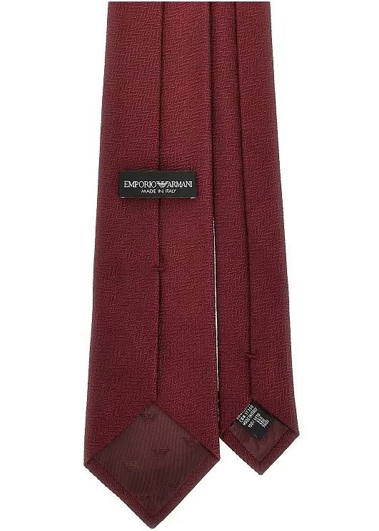 Cravate Silk necktie with jacquard motif - Img 2