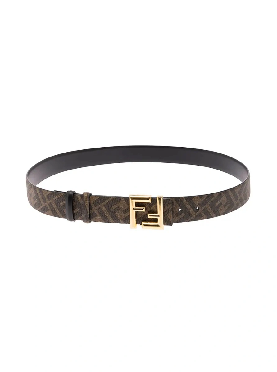 Curea Fendi neagra din piele - Img 4