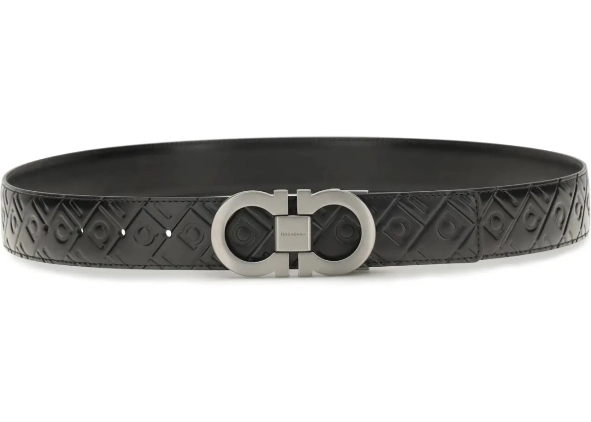 Curea Reversible leather Gancini Belt - Img 2