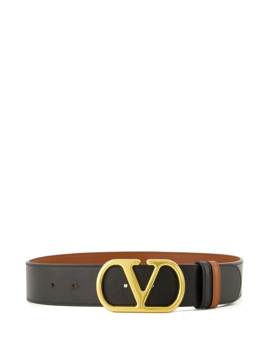 Curea Valentino Garavani 'VLogo' neagra din piele - Img 4