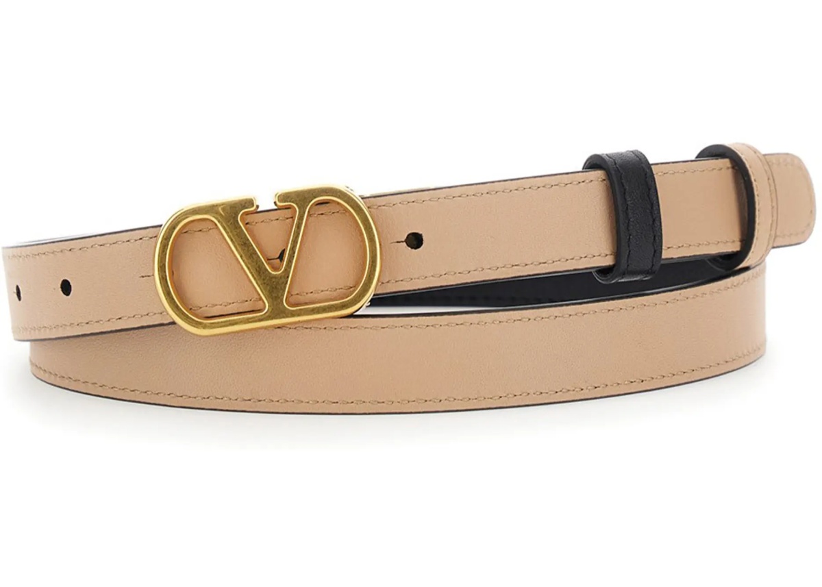 Curea Valentino Garavani Vlogo Signature Reversible Leather Belt - Img 4