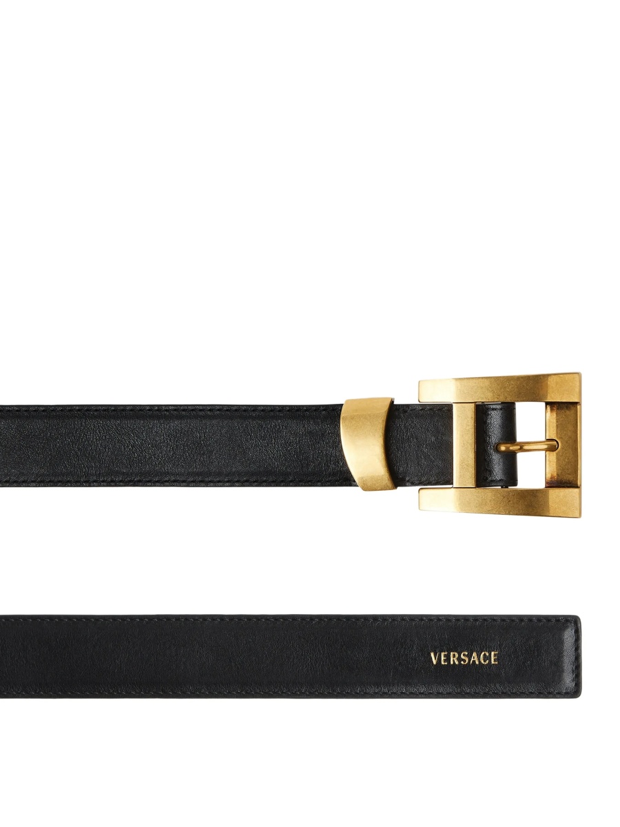 Curea Versace neagra din piele - Img 2