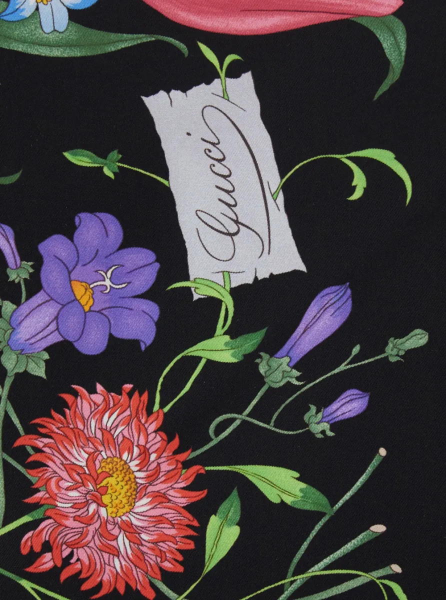 Esarfa Gucci multicolora din twill - Img 3