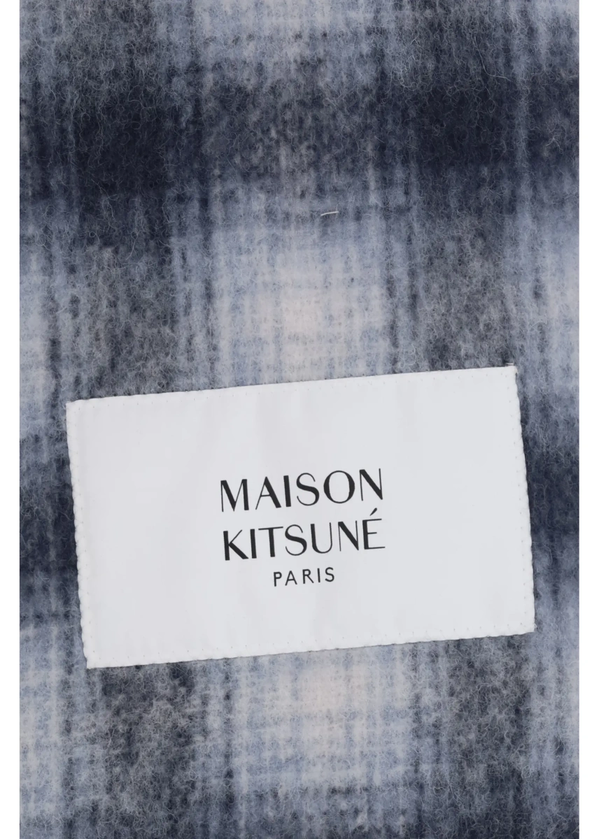 Esarfa MAISON KITSUNÉ Checked alpaca Scarf - Img 3