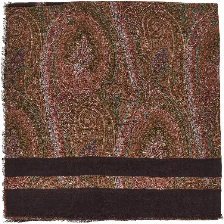 Esarfa Paisley modal and cashmere shawl - Img 2