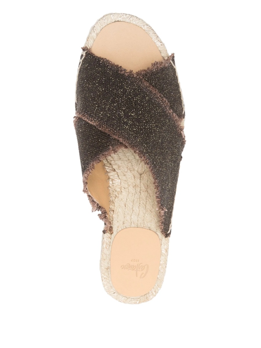 Espadrile CASTAÑER maro din material textil - Img 4
