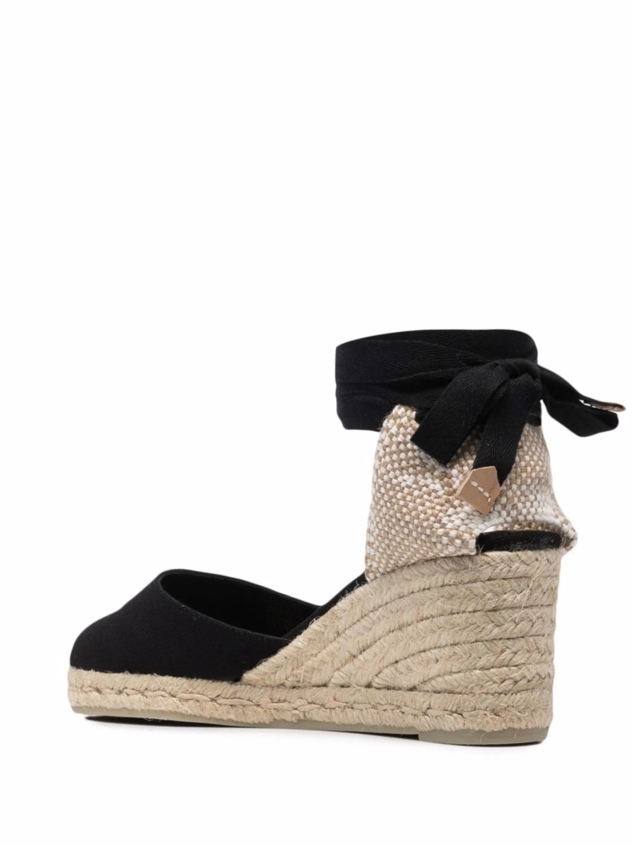 Espadrile CASTAÑER negre din material textil - Img 3