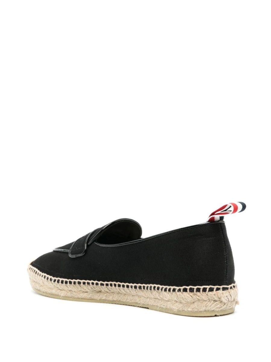 Espadrile Thom Browne negre din bumbac - Img 3