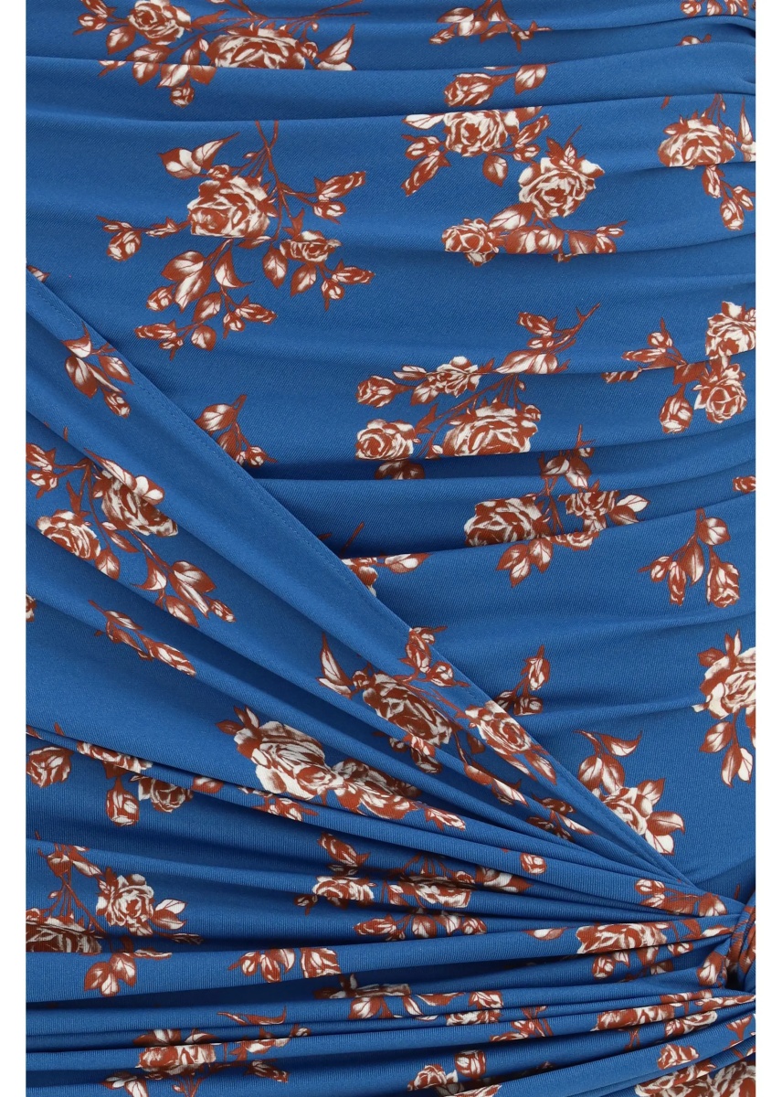 Fusta Draped floral-print swim Mini Skirt - Img 3