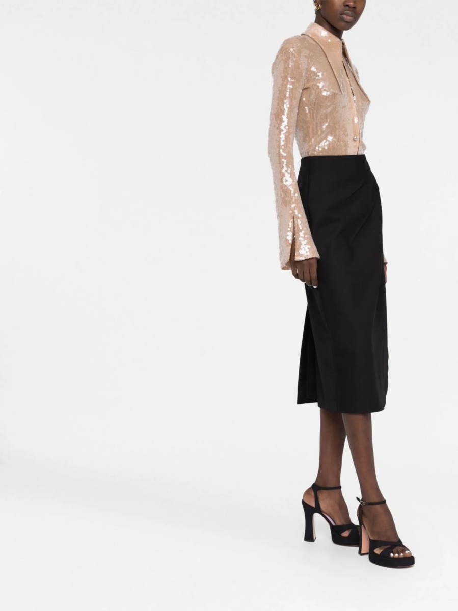 Fusta drepte Gucci neagra din lana - Img 4