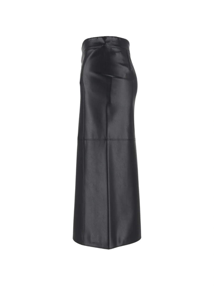 Fusta drepte Max Mara albastra din polyester - Img 3