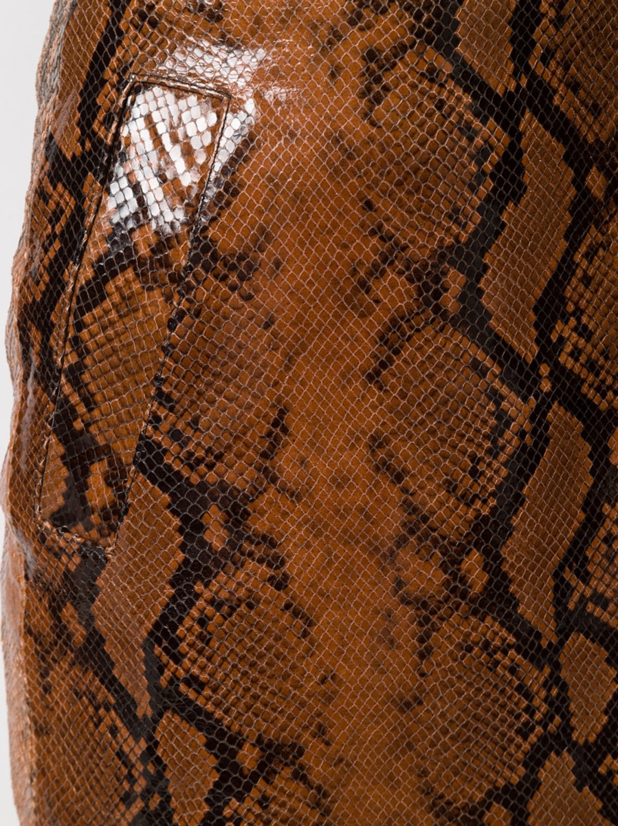 Fusta DSQUARED2 maro din piele - Img 5