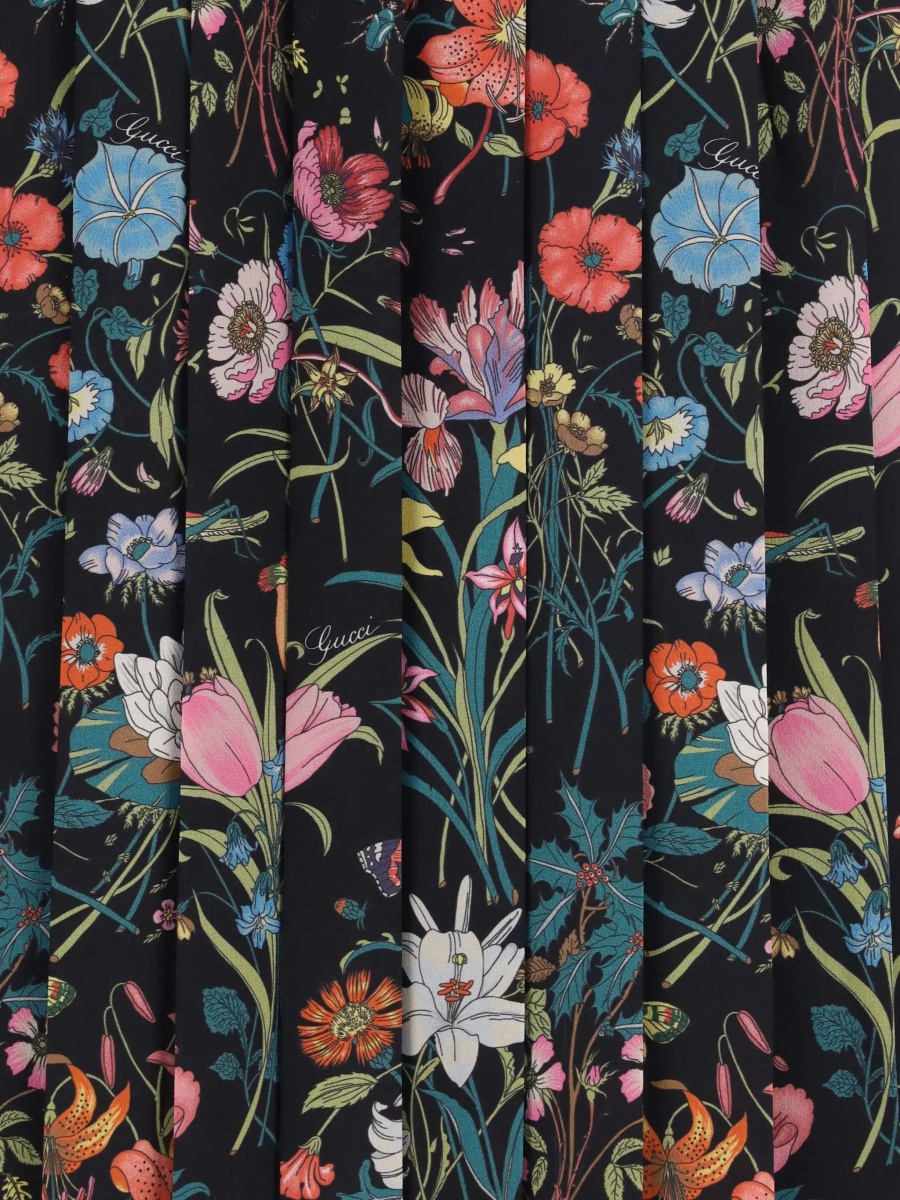 Fusta Flora printed silk midi Skirt - Img 5