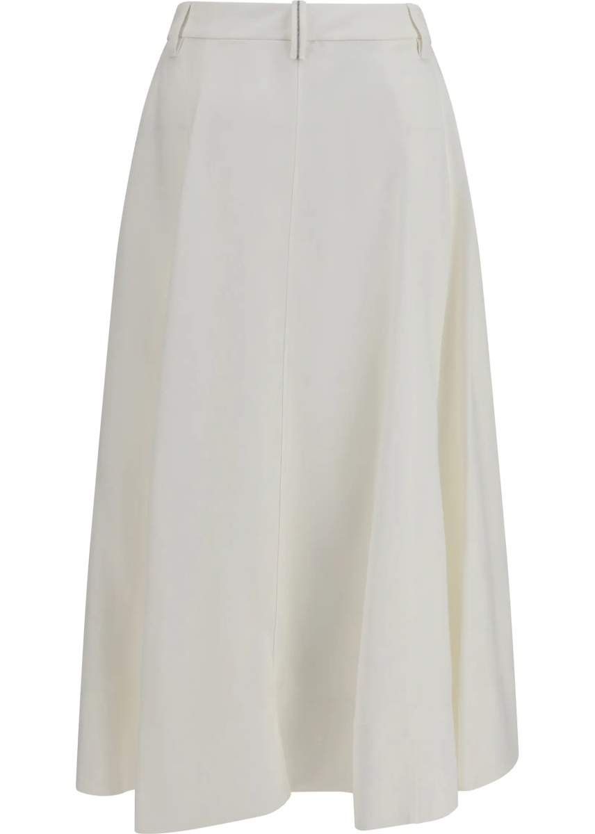 Fusta Fluid twill tailored Skirt with monili - Img 2