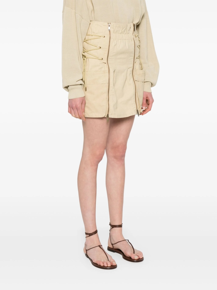 Fusta Isabel Marant neutra din bumbac - Img 3