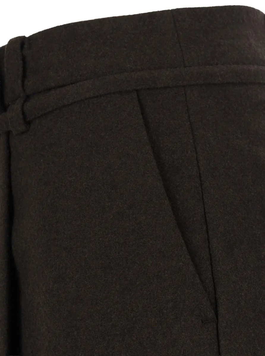 Fusta Maxi Wrap Skirt with Brown Fabric Belt Women - Img 3