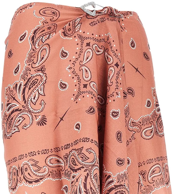 Fusta Mini sarong skirt with brooch - Img 2