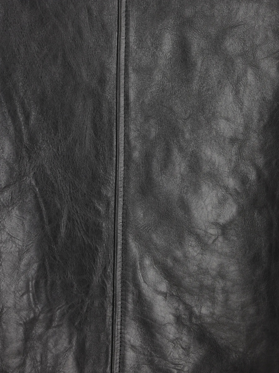 Fusta Saint Laurent neagra din piele - Img 3