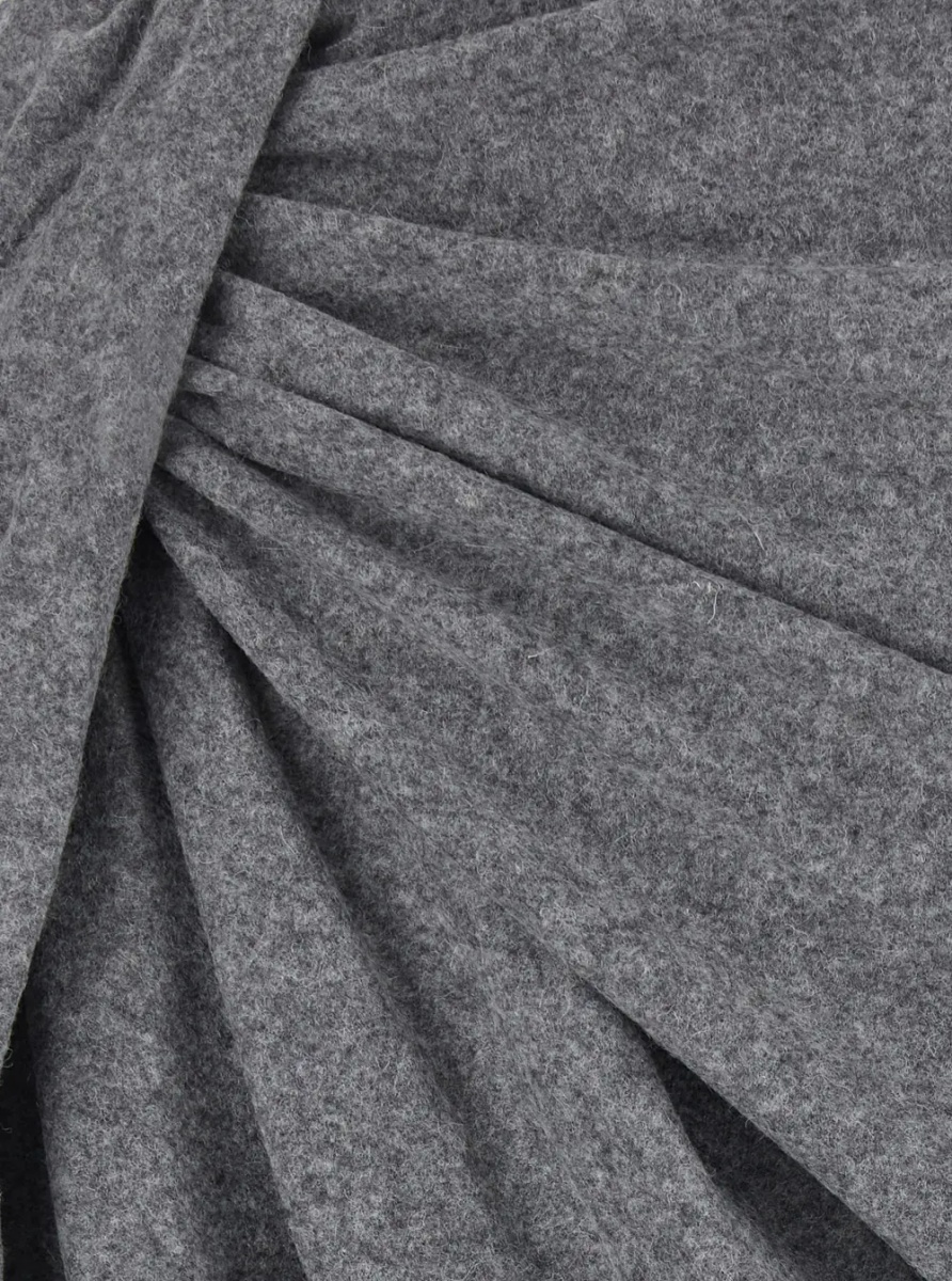 Fusta Skirt JELDIA-GC with elegant details and gray tech fabric for women - Img 3