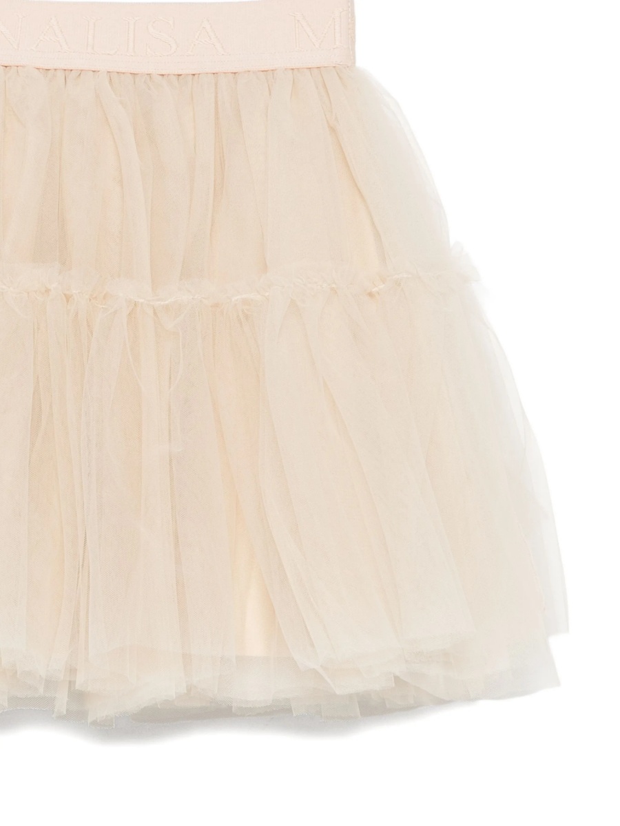 Fusta tutu Monnalisa neutra din poliamida si polyester - Img 3