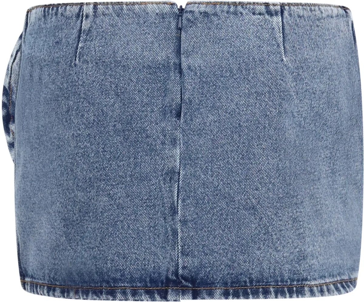 Fusta Twisted floral denim Mini Skirt - Img 2