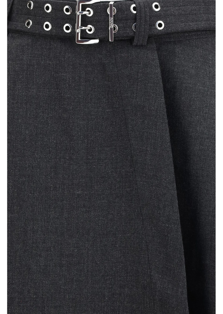Fusta Wool wrap Skirt Ganni Wool wrap Skirt - Img 3