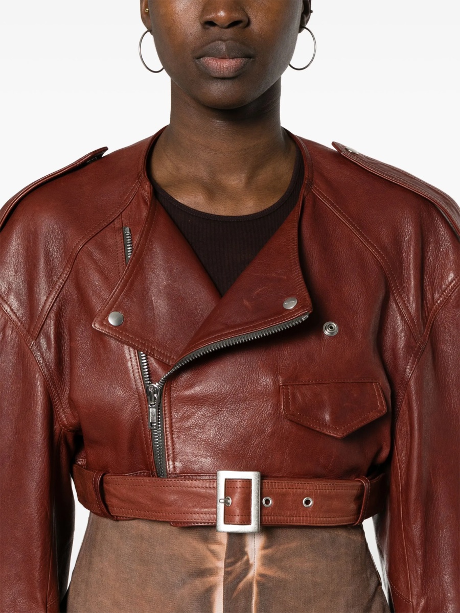 Geaca biker Rick Owens portocalie - Img 5