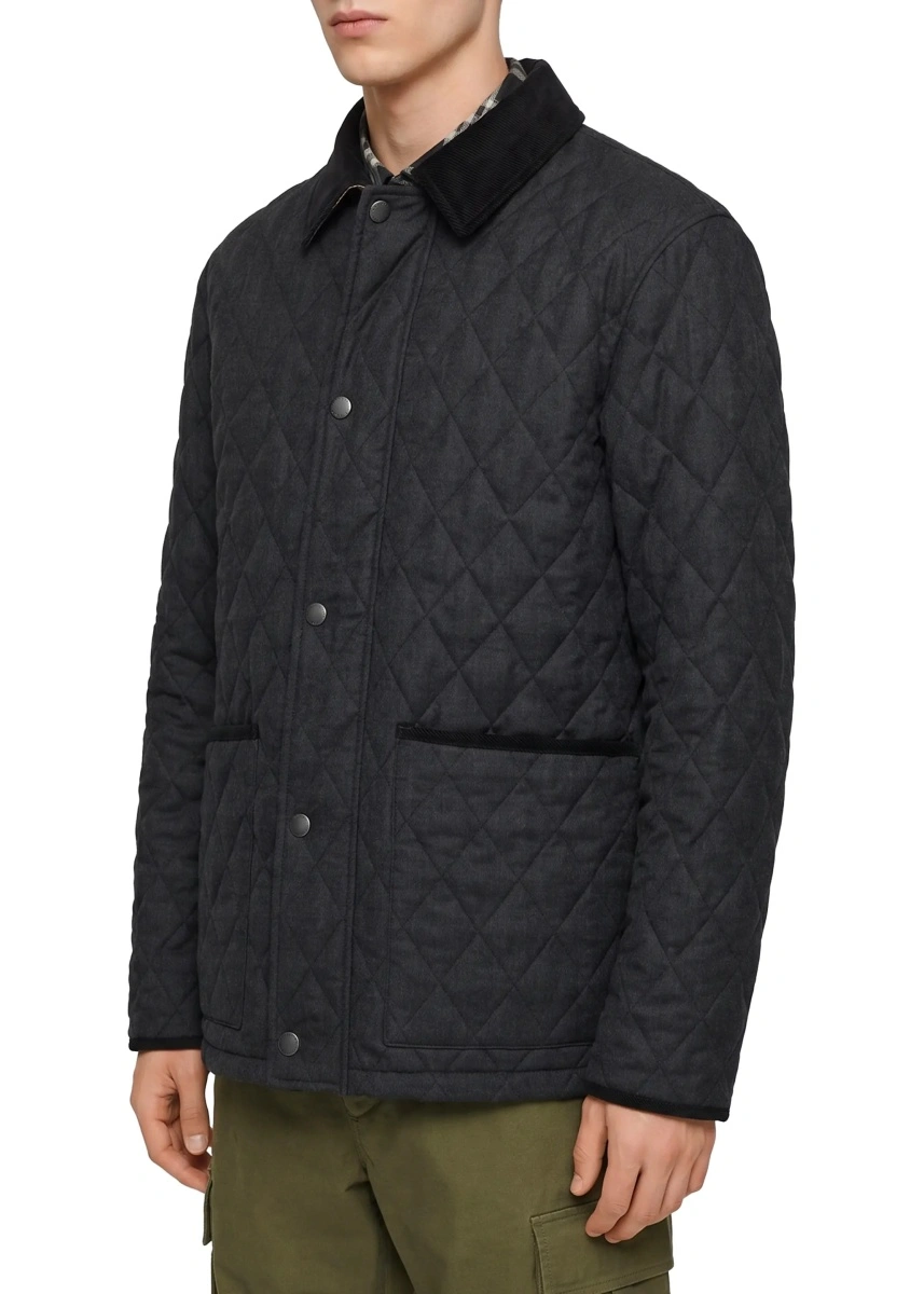 Geaca bomber Burberry neagra din nylon - Img 2
