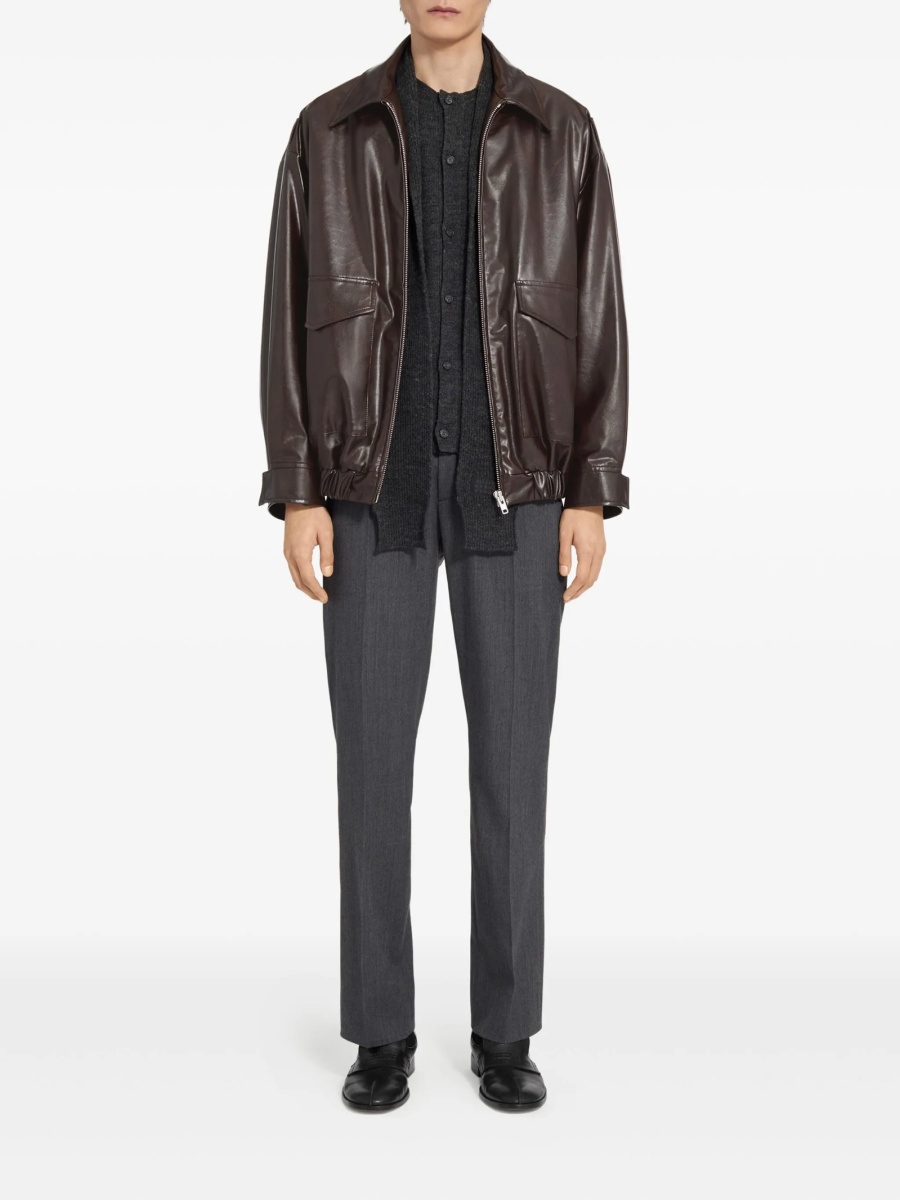 Geaca bomber MM6 Maison Margiela rosie din polyester si vascoza - Img 2