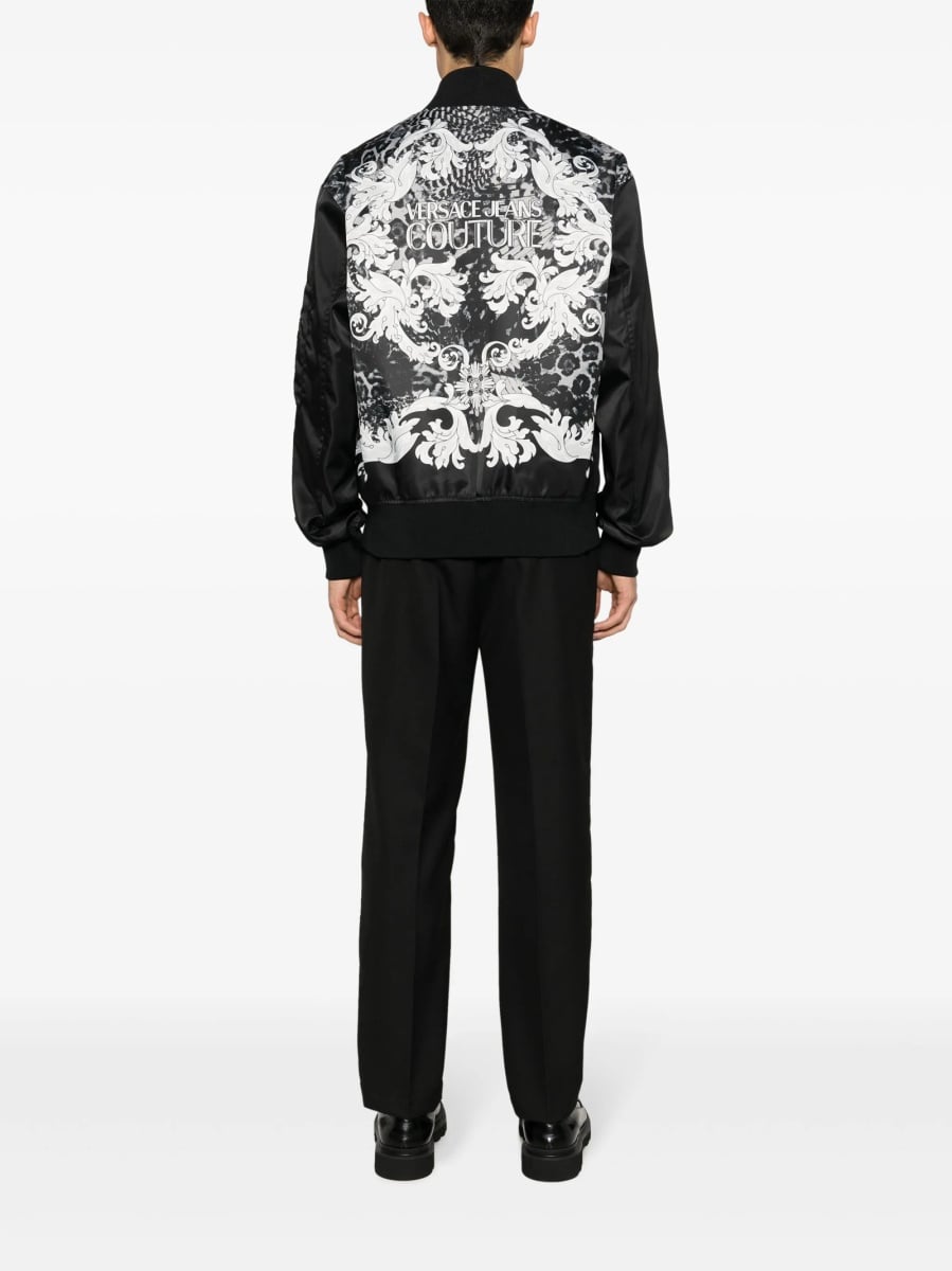 Geaca bomber Versace Jeans Couture neagra din polyester - Img 2
